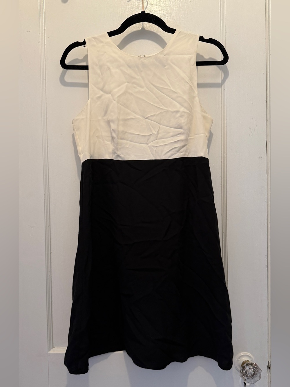 Banana Republic Classic Black and White Sleeveless A-Line Dress